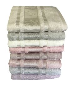 Vysoce kvalitní ručníky a osušky Bamboo deluxe organic 450g/m2,  | ručník krémový, rozměr 50x90 cm., ručník rose, rozměr 50x90 cm.