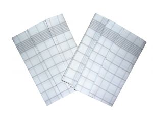 Kuchyňská kvalitní bavlněná utěrka Negativ bílá/šedá,  | rozměr 50x70 cm.