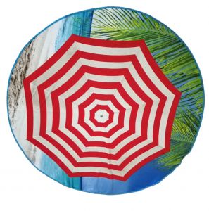Kvalitní kruhová plážová osuška Slunečník, | rozměr - průměr 150 cm.