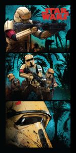Vojáci na plážové dětské osušce Star wars Stormtroopers, | rozměr 70x140 cm.