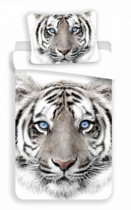 Bavlněné povlečení fototisk White Tygr s obrázkem tygra na bílém, | 140x200, 70x90 cm