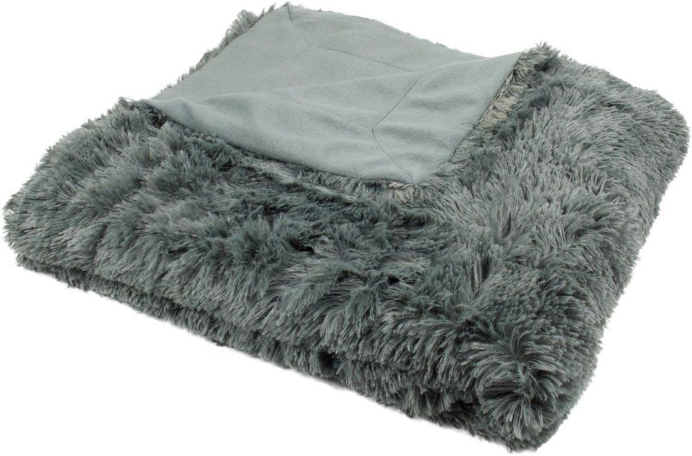 Kvalitex Luxusní deka s dlouhým vlasem TMAVĚ ŠEDÁ 150x200 cm