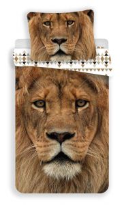 Bavlněné povlečení s motivem lva - Lev 03 | 140x200, 70x90 cm