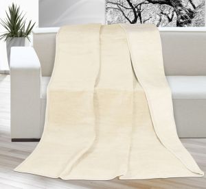 Akrylová deka Kira jednobarevná - tmavě béžová/světle béžová, | rozměr 150x200 cm., rozměr 200x230 cm.