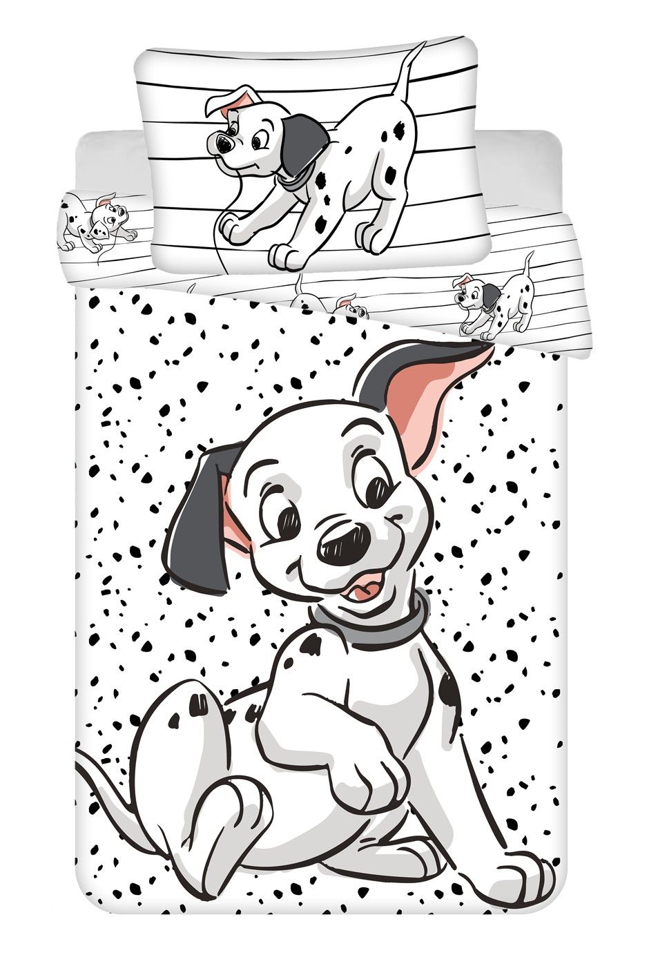 Jerry Fabrics Disney povlečení do postýlky 101 Dalmatians "Lucky Stripe" baby 100x135, 40x60 cm