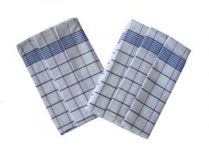 Do každé kuchyně kvalitní kostkované utěrka Negativ egyptská bavlna v barvě bílé/modré, | rozměr  50x70 cm.