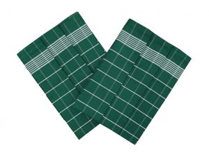 Utěrka Pozitiv Egyptská bavlna smaragdová/bílá 3 ks | rozměr 50x70 cm.