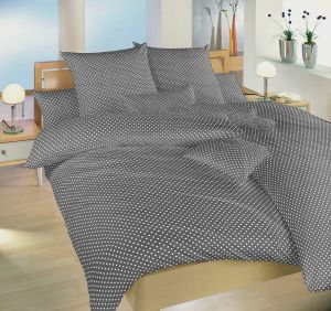 Velice moderní a kvalitní bavlněné ložní povlečení Puntík šedý,  | 140x220, 70x90 cm