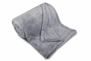 Kvalitní deka z mikroflanelu kolekce SLEEP WELL v barvě světle šedá, | rozměr 150x200 cm.
