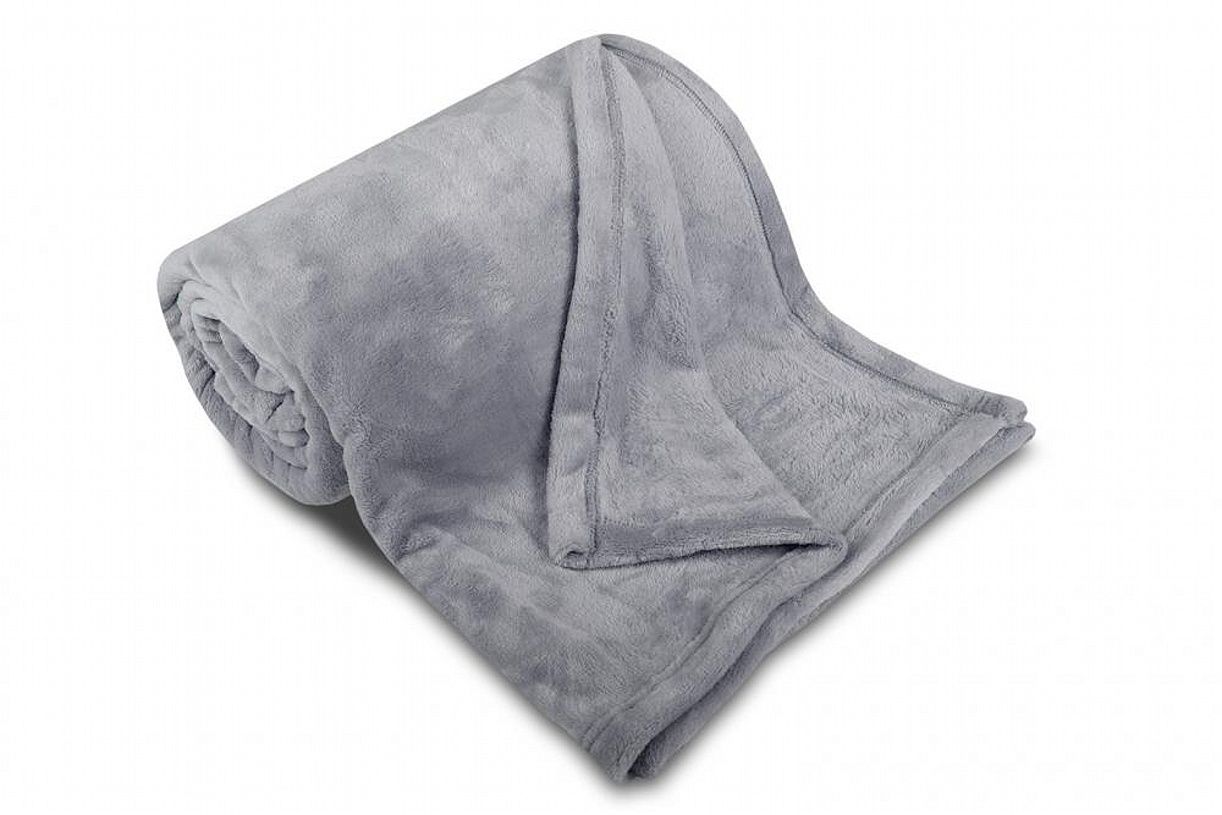 Kvalitní deka z mikroflanelu kolekce SLEEP WELL v barvě světle šedá, Svitap