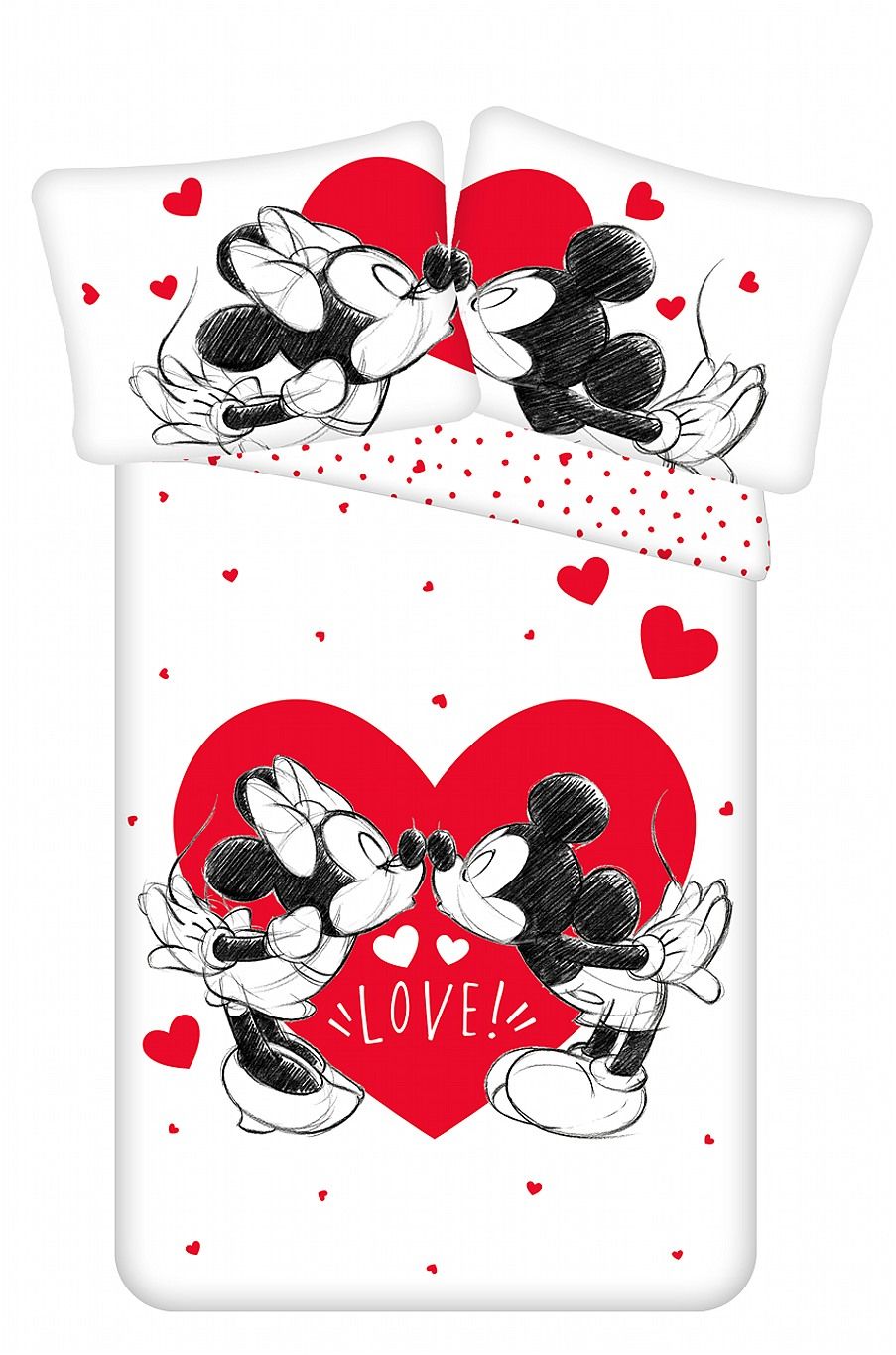 Dětské povlečení Mickey and Minnie "Love 05", Jerry Fabrics