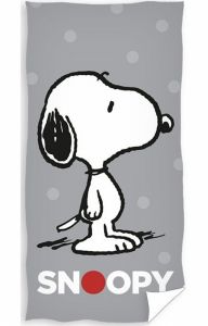 Dětská plážová osuška Snoopy Grey, | rozměr 70x140 cm.