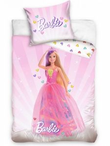Dětské bavlněné povlečení pro holčičky Barbie Růžový svět, | 140x200, 70x90 cm