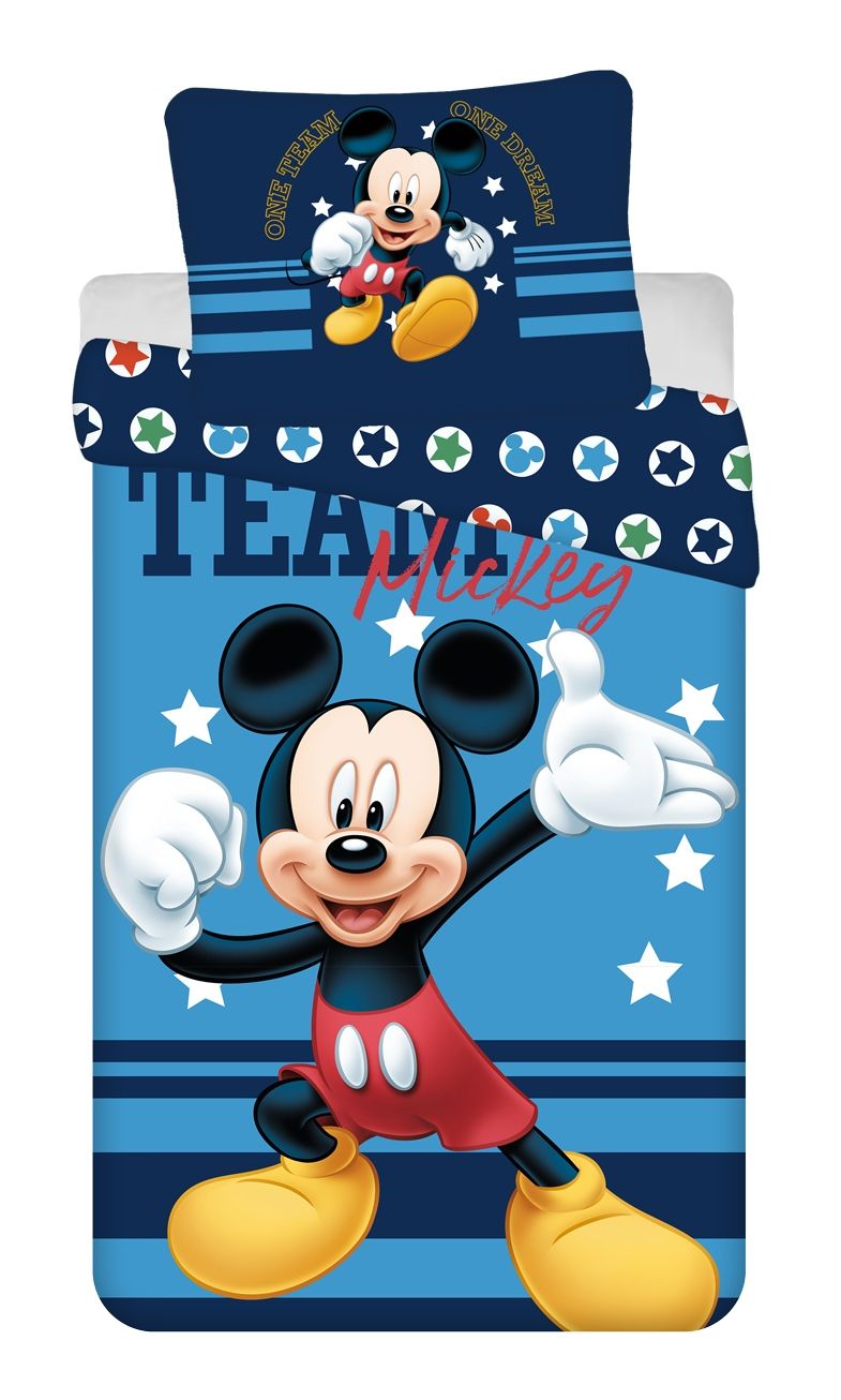 Jerry Fabrics Povlečení Mickey "Team" 140x200, 70x90 cm