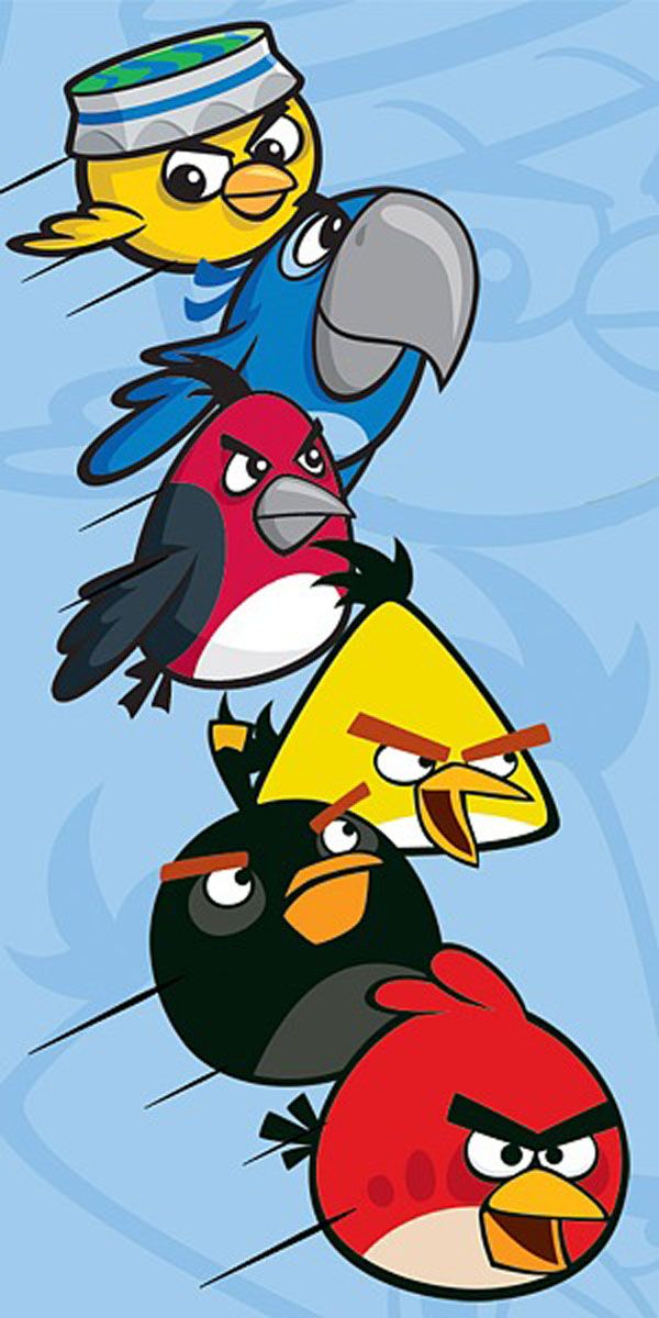 CARBOTEX Osuška Angry Birds Rio modrá rozměr 70x140 cm.