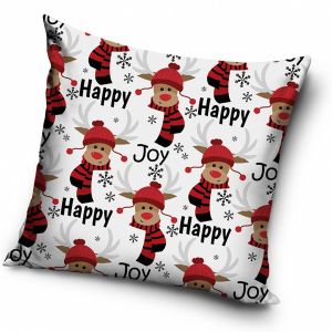 Vánoční povlak Happy Joy | 40x40 cm
