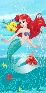 Dětská plážová osuška Ariela Friends | rozměr 70x140 cm.