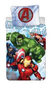 Dětské bavlněné povlečení Avengers "Heroes" | 140x200, 70x90 cm