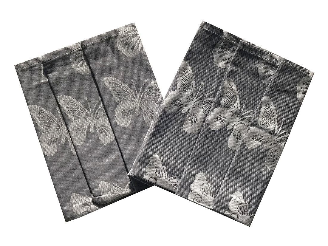 Bavlněná utěrka extra savá s motýly v šedé barvě Svitap