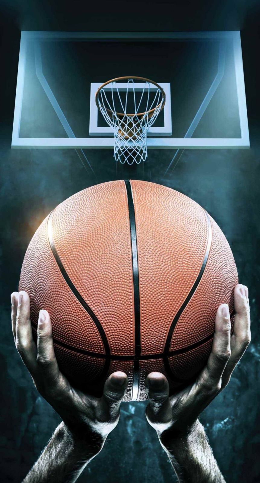 Bavlněná osuška s moderním motivem basketbalu v tmavém pozadí, Jerry Fabrics