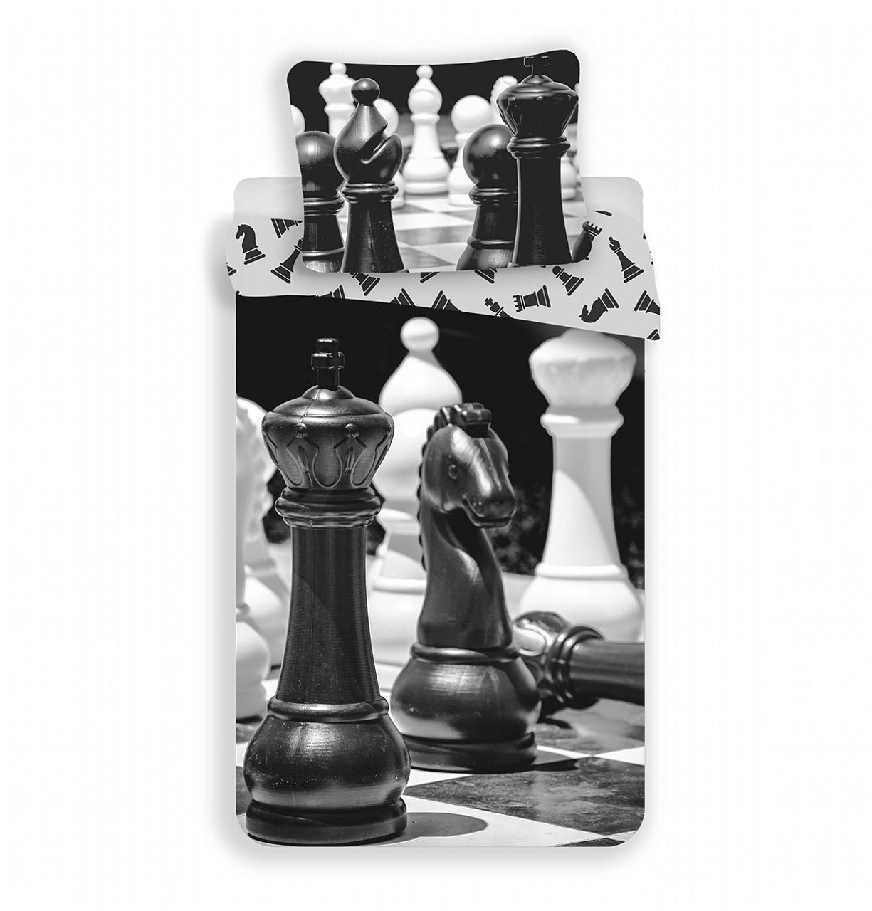 Jerry Fabrics Povlečení fototisk Šachy 140x200, 70x90 cm