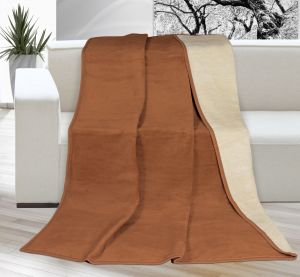 Akrylová deka Kira jednobarevná - hnědá/béžová, | 150x200 cm, 200x230 cm