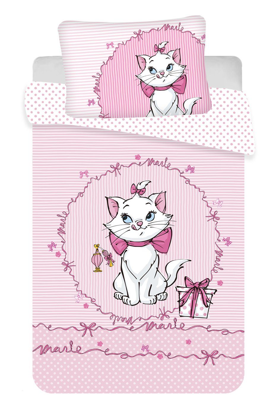 Disney povlečení do postýlky Marie cat "Pink" baby Jerry Fabrics