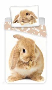 Kvalitní oboustranné bavlněné ložní povlečení fototisk Bunny brown, | 140x200, 70x90 cm