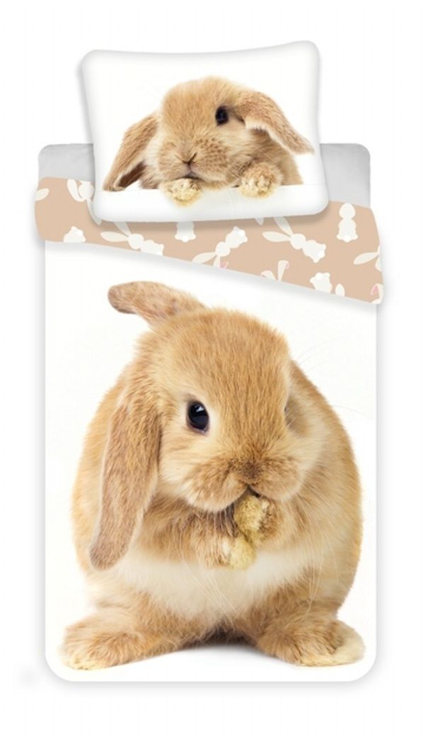 Kvalitní oboustranné bavlněné ložní povlečení fototisk Bunny brown, Jerry Fabrics