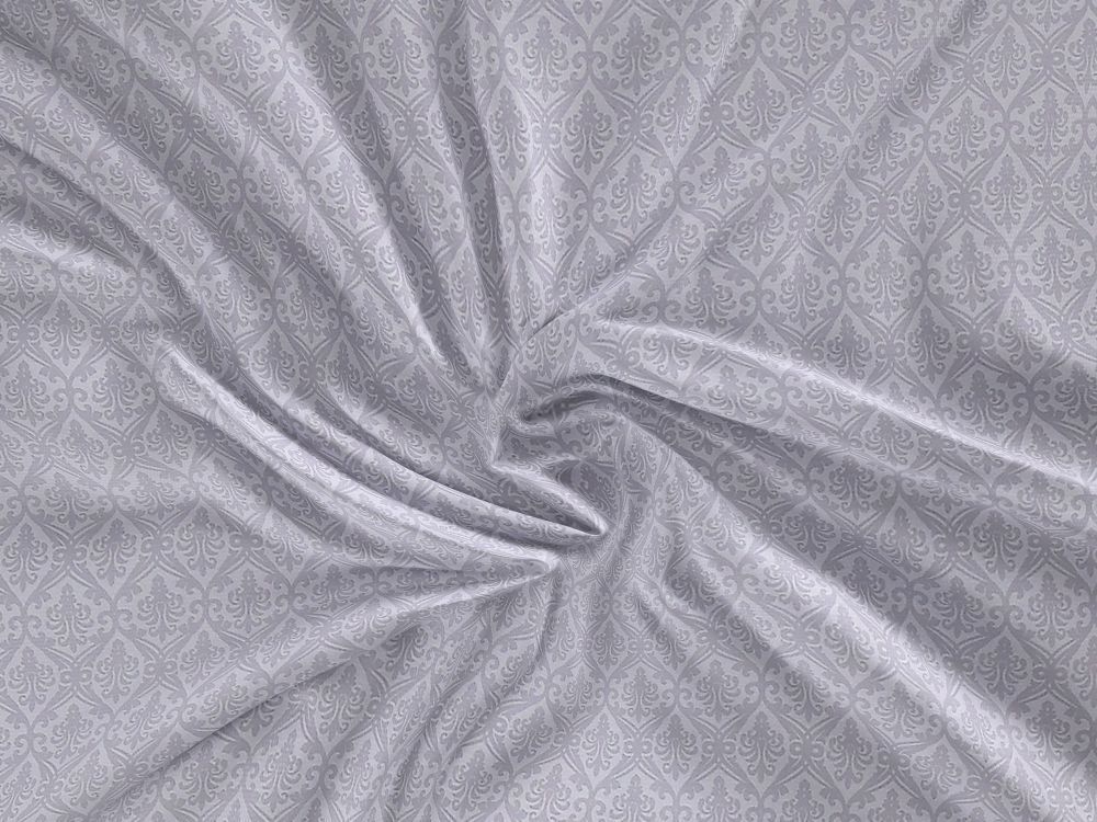 Kvalitex Saténové prostěradlo LUXURY COLLECTION ORIENT šedý rozměr 180x200 cm.