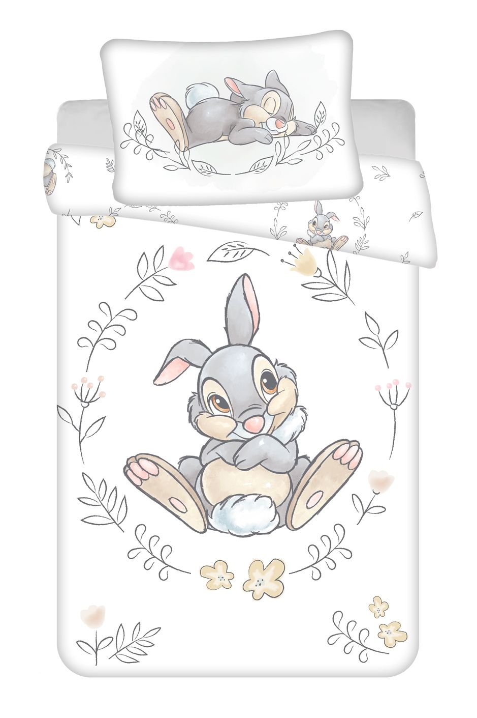 Jerry Fabrics Disney povlečení do postýlky Dupík "White" baby 100x135, 40x60 cm